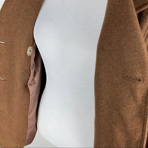 Old Navy jacket S brown 39% wool double breasted - Picture 9 of 12
